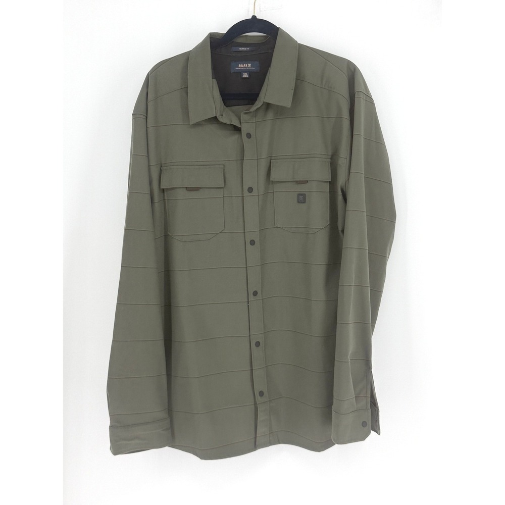 Roark Mens Diablo Flannel Snap Button Flannel Shirt Size 2X Breathable Gorpcore